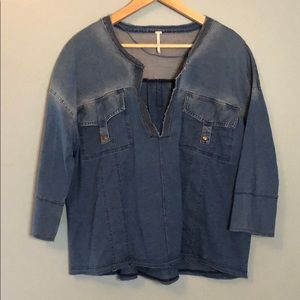 Free People ‘Ratio’ split neck top